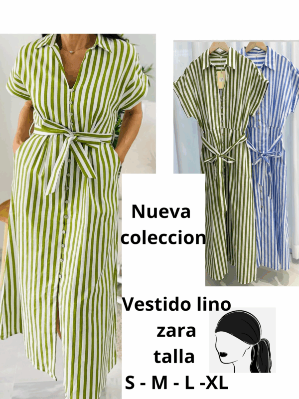 Vestido Lino Raya